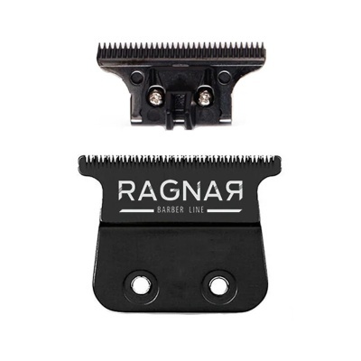 Lâminas pretas para máquina de barbear com texto RAGNAR BARBER LINE