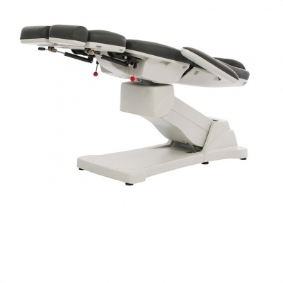 Mesa de tratamento ajustável elétrica branca com assentos pretos