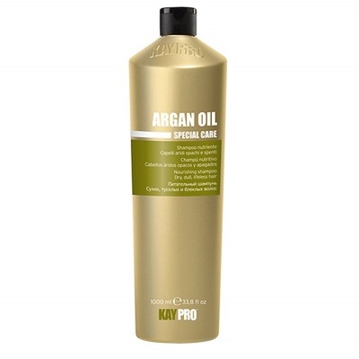 Frasco dourado de plástico de shampoo Argan Oil Kay Pro