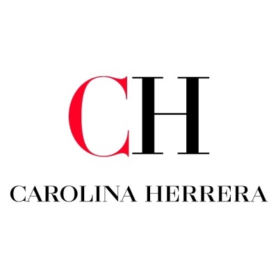 Logótipo CAROLINA HERRERA com letras C vermelha e H preta em fundo branco