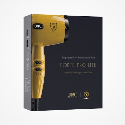 Secador de cabelo profissional FORTE PRO LITE amarelo em caixa preta