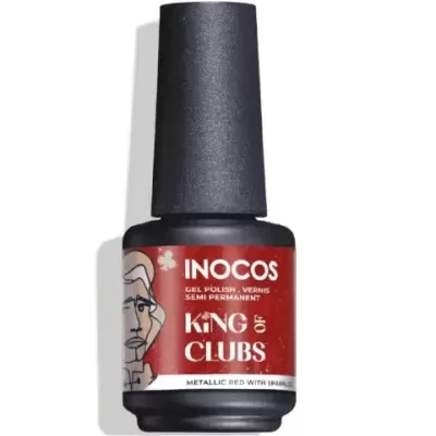 Esmalte gel semi-permanente INOCOS King of Clubs vermelho metálico