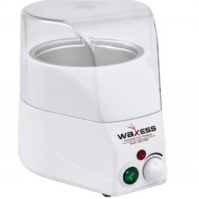 Aquecedor de cera Waxess branco com tampa transparente e controles frontais