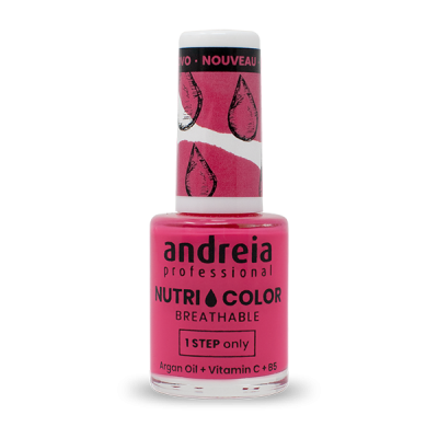 Frasco de verniz de unhas rosa da Andreia Professional Nutri Color