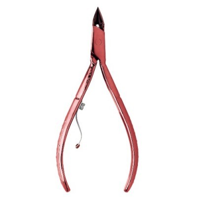 Alicate de corte metálico vermelho com mola e rebitagem