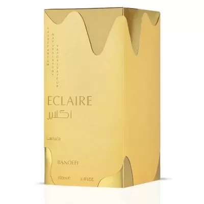 Caixa dourada de perfume ECLAIRE Lattafa 100ml