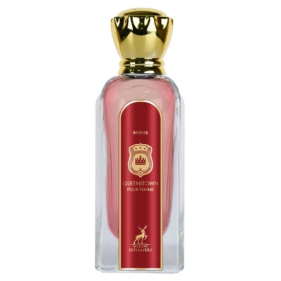 Frasco de perfume Queenstown Pour Femme com tampa dourada