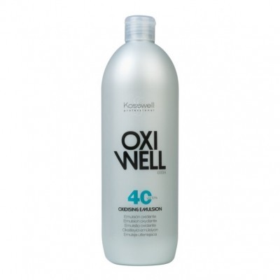 Frasco branco fosco de Kosswell OXI WELL 40 emulsão oxidante