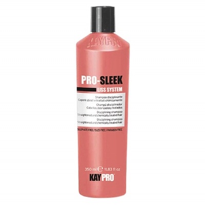 Frasco de champô cor-de-rosa PRO-SLEEK USS SYSTEM 350 ml