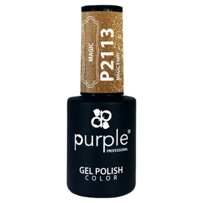 Frasco de verniz gel dourado Purple Professional