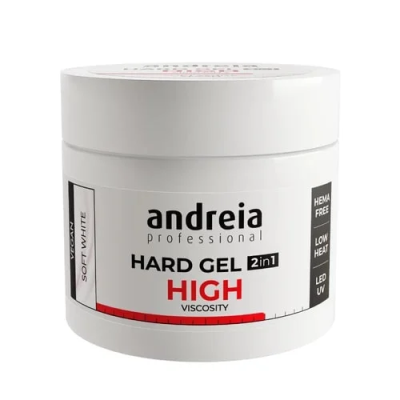 Frasco branco de Hard Gel 2in1 da andreia professional