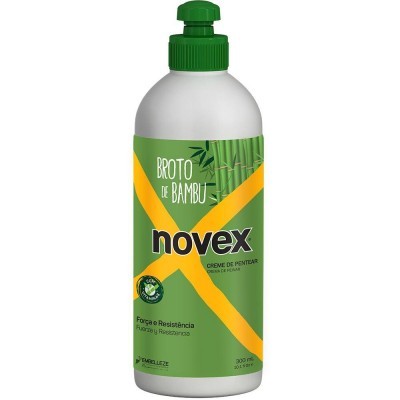 Frasco de creme de pentear Novex Broto de Bambu com tampa verde