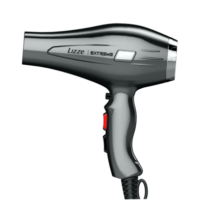 Secador de cabelo cinzento metálico LIZZE EXTREME com cabo preto