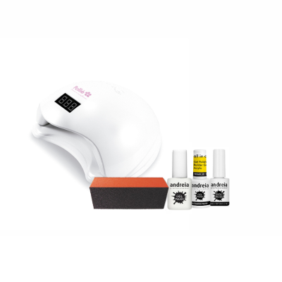Conjunto de aparelho UV e vernizes para unhas de marca andreia com lixa