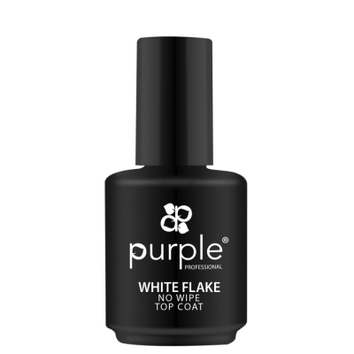 Frasco preto de verniz Purple Professional com texto branco