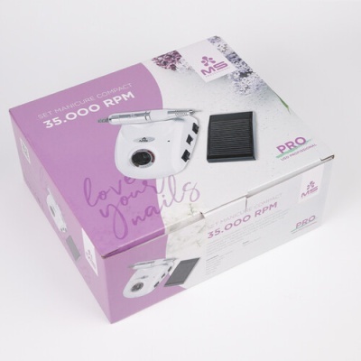 Embalagem de set de manicure completo com máquina elétrica 35.000 RPM