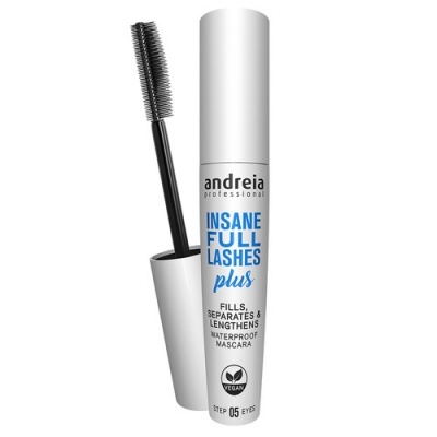 Máscara de pestanas branca Andreia Professional INSANE FULL LASHES plus à prova de água.