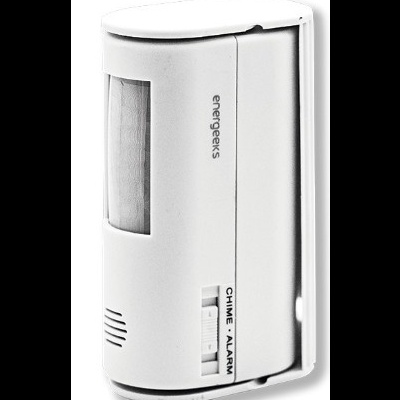 Sensor de movimento branco Energeeks com botão CHIME/ALARM