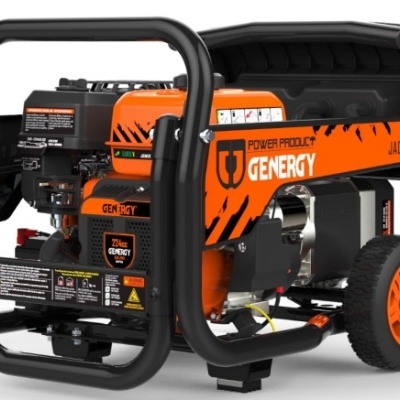 Gerador portátil Genery JACA 3300W laranja e preto com rodas