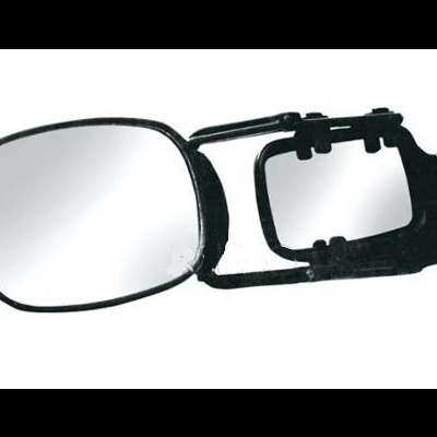 Espelho retrovisor lateral preto com vidro refletor oval