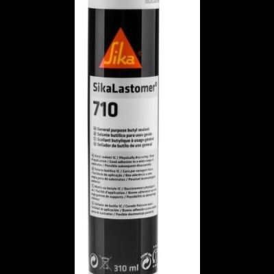 Cartucho de vedante SikaLastomer 710 com embalagem branca e rótulo preto