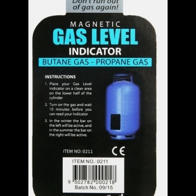 Indicador magnético de nível de gás para botijas de gás