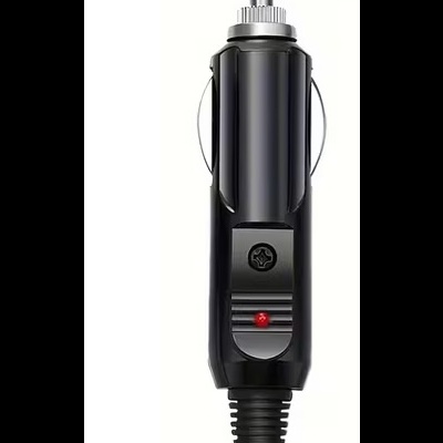 Dispositivo elétrico preto com botão deslizante e LED vermelho