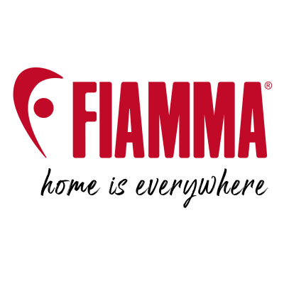 Logotipo FIAMMA com texto 'home is everywhere'