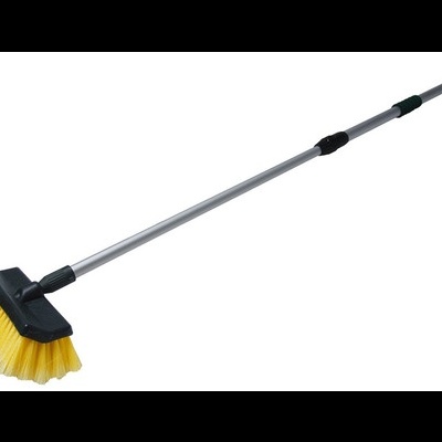 Escova de limpeza com cabo extensível e cerdas amarelas