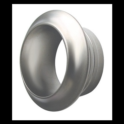 Aro metálico circular prateado com acabamento fosco