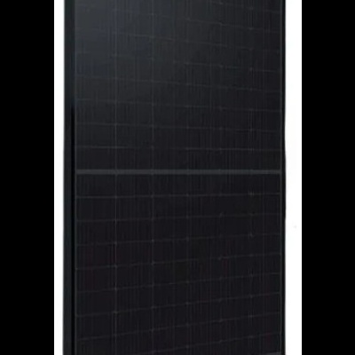 Painel solar preto retangular com células fotovoltaicas