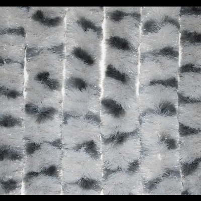 tecido felpudo cinza claro com riscas pretas desfocadas