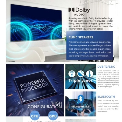 Publicidade de televisão Smart Tech com características técnicas destacadas