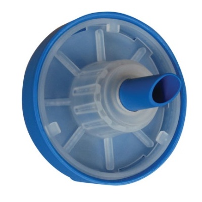 Filtro de água plástico azul transparente circular