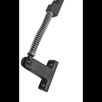 Suporte com mola metálica e partes em plástico preto