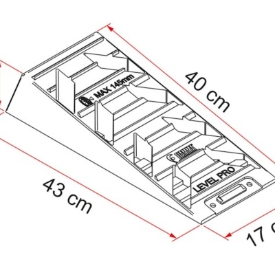 Suporte organizador LEVEL PRO branco com divisórias ajustáveis