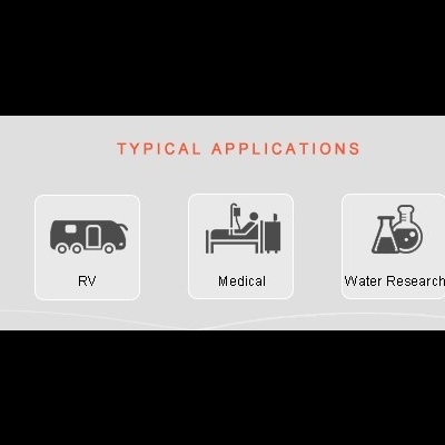 Ícones representando aplicações típicas em fundo cinza claro