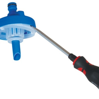 Chave de fenda a retirar tampa de plástico azul