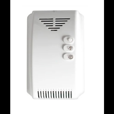 Dispositivo eletrónico branco com botões e grelhas de ventilação