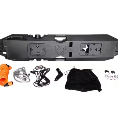 Kit de acessórios para veículo com cabos e componentes diversos preto, laranja e cinza