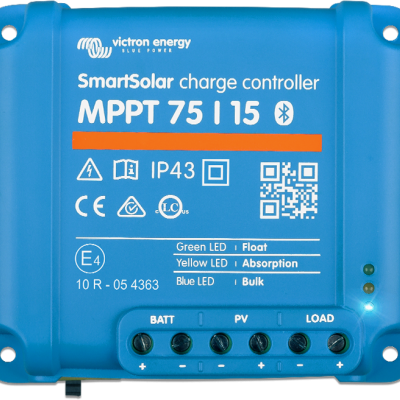 Controlador de carga solar azul SmartSolar MPPT 75 | 15 da Victron Energy