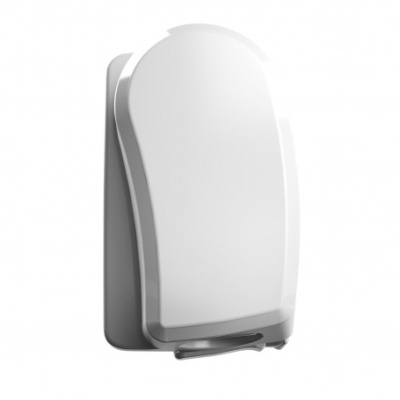 Dispenser branco e cinza para sabonete ou gel de parede