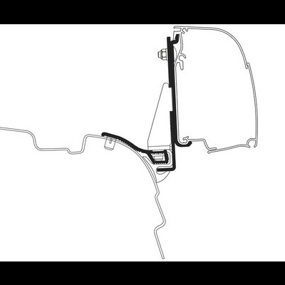 Desenho técnico em corte transversal de peça automóvel