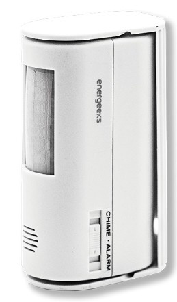Sensor de movimento branco Energeeks com botão CHIME/ALARM
