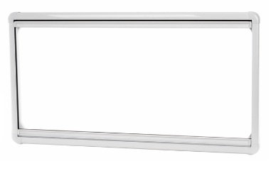 Porta-toalhas metálico cromado retangular