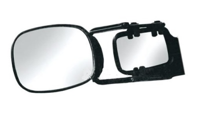 Espelho retrovisor lateral preto com vidro refletor oval