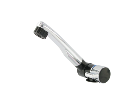 Torneira cromada com bocal escovado