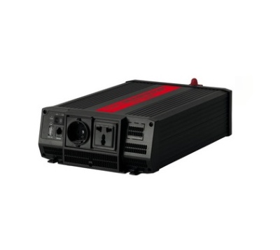 Inversor de energia preto com entradas elétricas