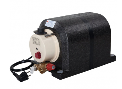 Bomba de circulação preta e branca com cabo elétrico