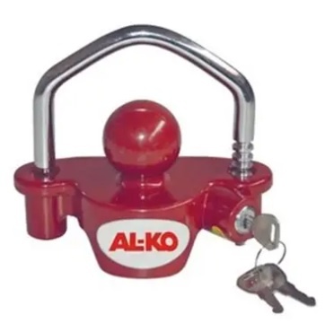 Tranca de segurança vermelha e prateada AL-KO com chave